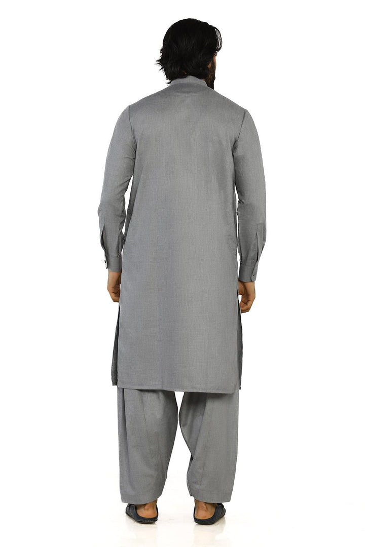 Grey Wash & Wear Men Shalwar Kameez - Prime Point Store