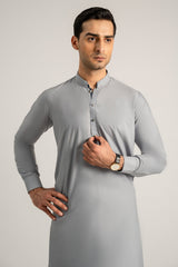 Grey Wash & Wear Shalwar Kameez For Men - Prime Point Store