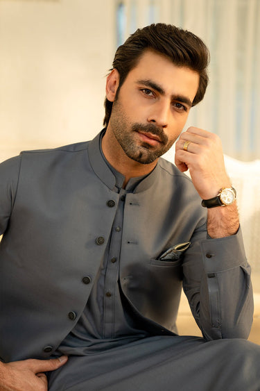 Grey Wash & Wear Shalwar Kameez - Prime Point Store