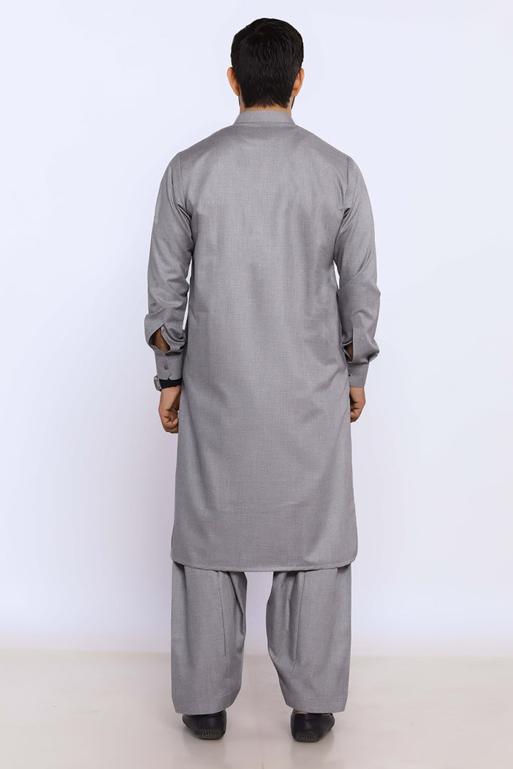 Grey Wash & Wear Shalwar Kameez - Prime Point Store