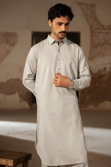 Grey Wash & Wear Shalwar Kameez - Prime Point Store