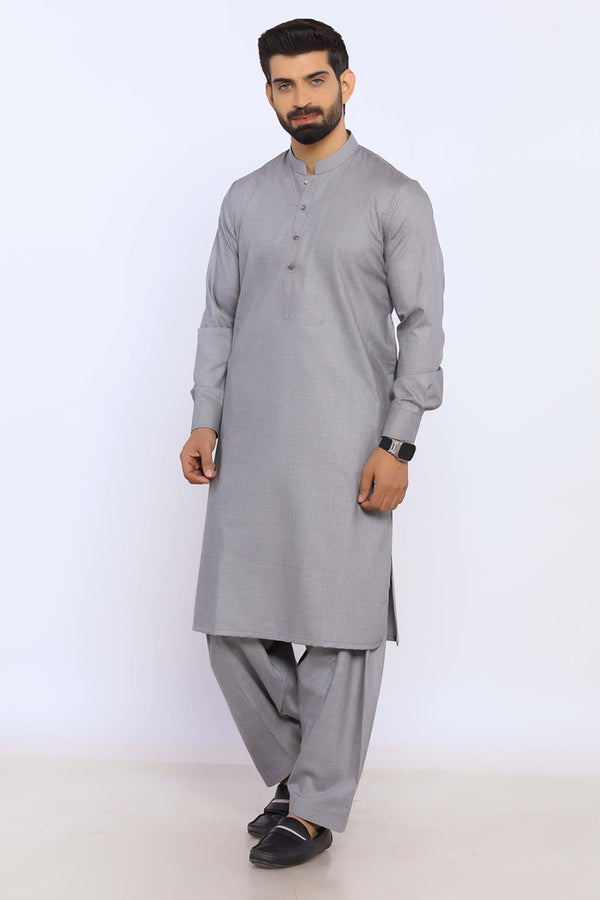 Grey Wash & Wear Shalwar Kameez - Prime Point Store