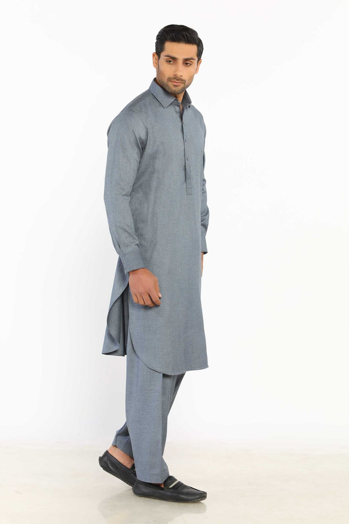 Grey Wash & Wear Shalwar Kameez - Prime Point Store