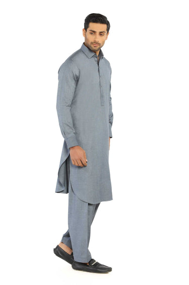 Grey Wash & Wear Shalwar Kameez - Prime Point Store