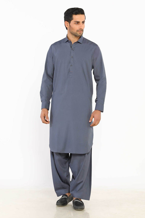 Grey Wash & Wear Shalwar Kameez - Prime Point Store