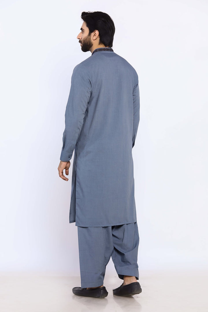 Grey Wash & Wear Shalwar Kameez - Prime Point Store