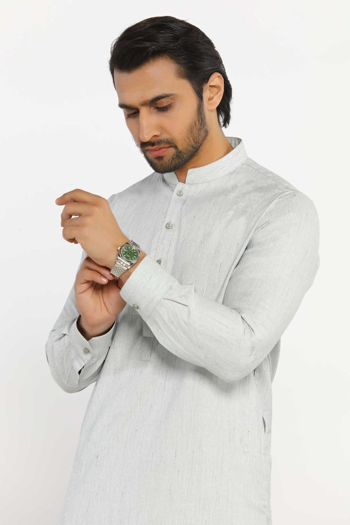 Grey Wash & Wear Shalwar Kameez - Prime Point Store