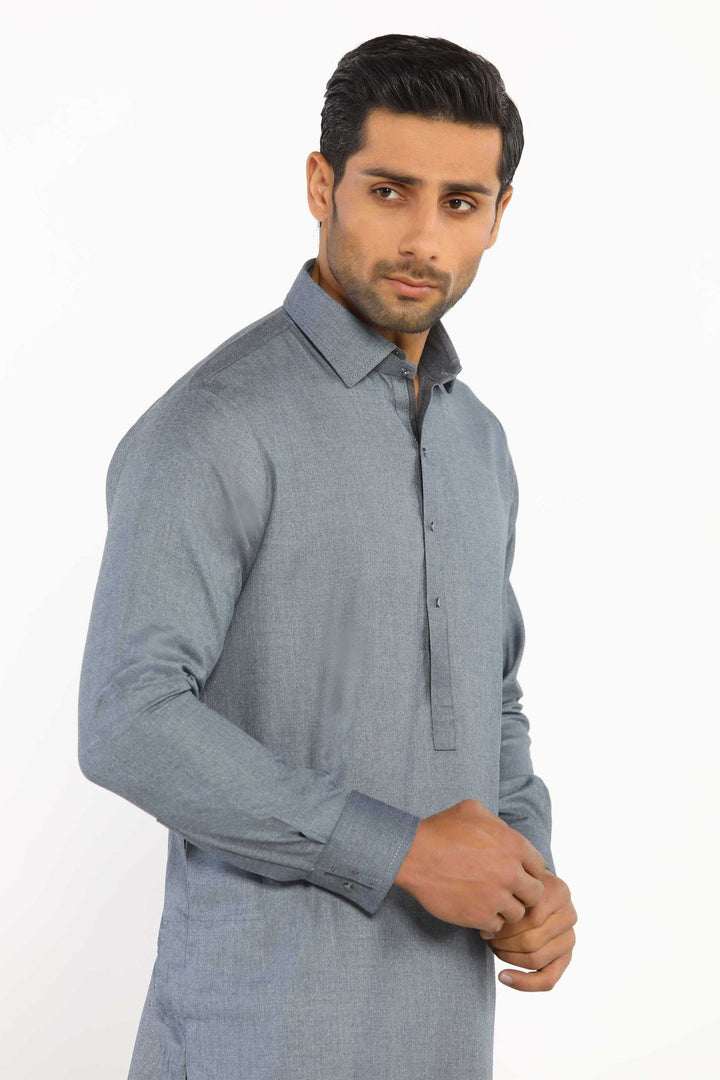 Grey Wash & Wear Shalwar Kameez - Prime Point Store