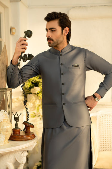 Grey Wash & Wear Shalwar Kameez - Prime Point Store
