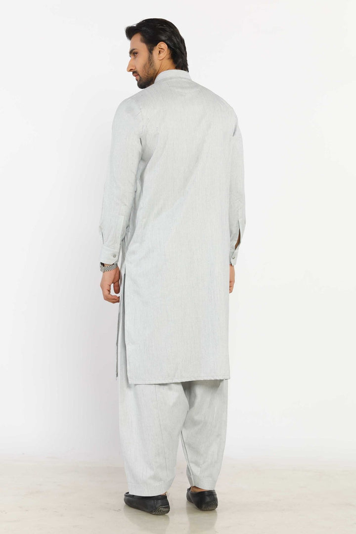 Grey Wash & Wear Shalwar Kameez - Prime Point Store