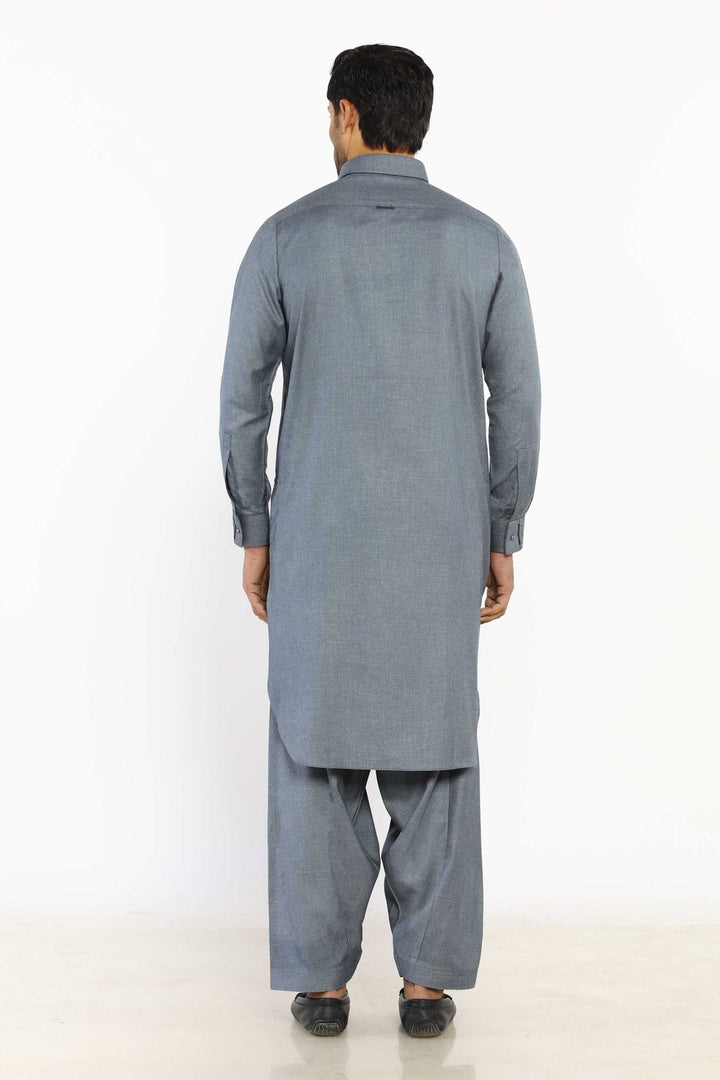 Grey Wash & Wear Shalwar Kameez - Prime Point Store