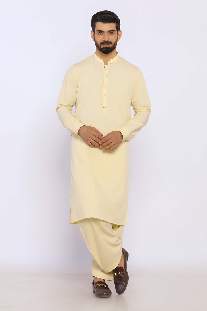 Lemon Wash & Wear Shalwar Kameez - Prime Point Store