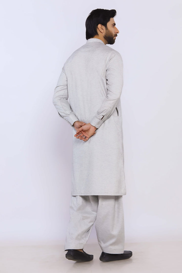 L/Grey Wash & Wear Shalwar Kameez - Prime Point Store