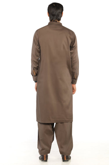 Light Brown Fashion Cotton Shalwar Kameez For Men - Prime Point Store