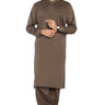 Light Brown Fashion Cotton Shalwar Kameez For Men - Prime Point Store