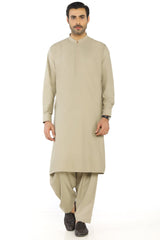 Light Brown Fashion Wash & Wear Shalwar Kameez For Men - Prime Point Store