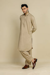 Light Brown PV Kameez Shalwar For Men - Prime Point Store