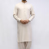 Light Fawn Blended Casual Shalwar Kameez For Men - Prime Point Store