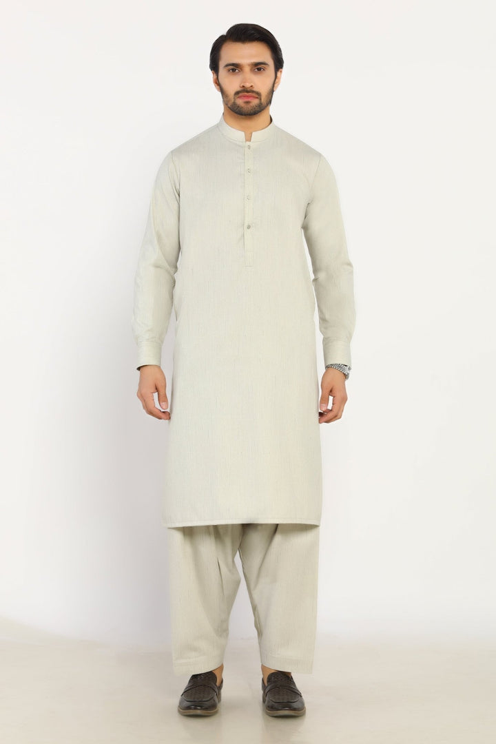 Light Fawn Wash & Wear Shalwar Kameez - Prime Point Store