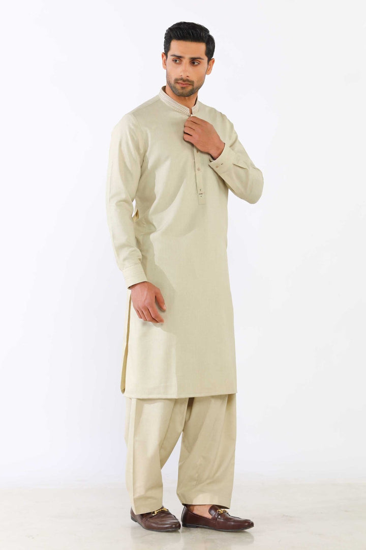 Light Fawn & Wear Shalwar Kameez - Prime Point Store