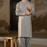 Light Grey Cotton Shalwar Kameez For Men - Prime Point Store
