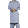 Light Grey Embroidered Wash & Wear Shalwar Kameez For Men - Prime Point Store