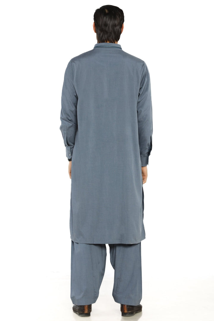 Light Grey Fashion Wash & Wear Shalwar Kameez For Men - Prime Point Store