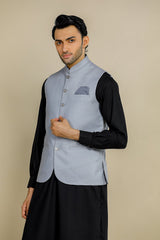 Light Grey Wash & Wear Waist Coat - Prime Point Store