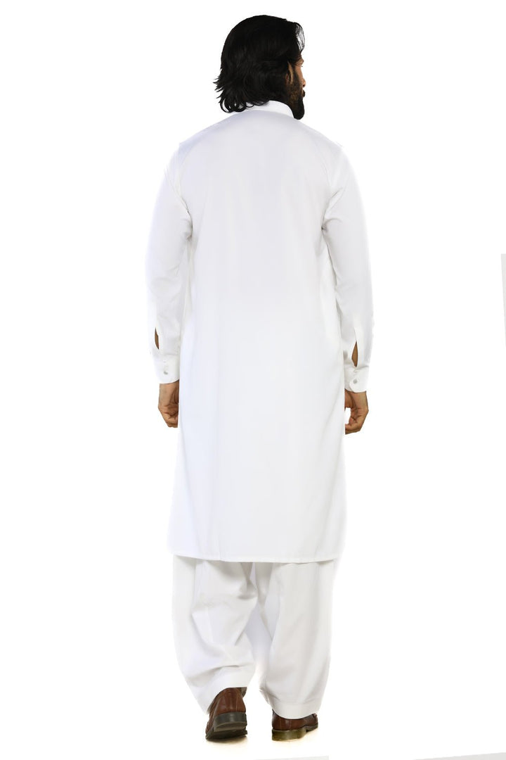 Milky White Men Wash & Wear Shalwar Kameez - Prime Point Store