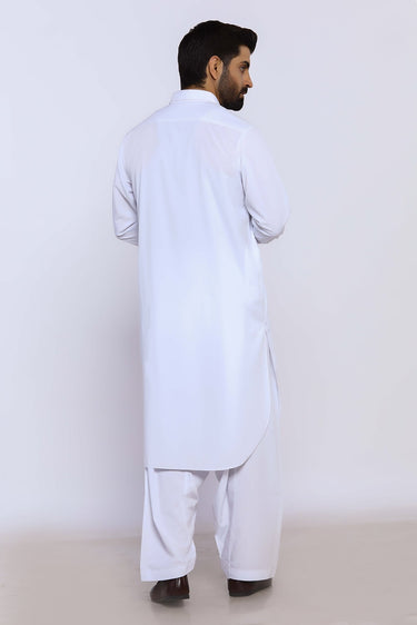 Milky White Wash & Wear Shalwar Kameez - Prime Point Store