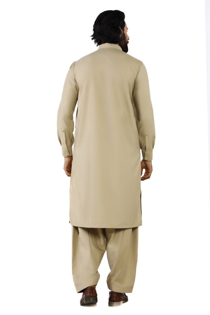 Mustard Fashion Wash & Wear Shalwar Kameez For Men - Prime Point Store