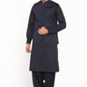 Navy Blue Blended Plain Waist Coat For Men - Prime Point Store