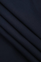 Navy Blue Blended Unstitched Suit For Men - Prime Point Store