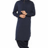 Navy Blue Fashion Wash & Wear Shalwar Kameez For Men - Prime Point Store