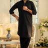 Navy Blue Fashion Wash & Wear Shalwar Kameez For Men - Prime Point Store
