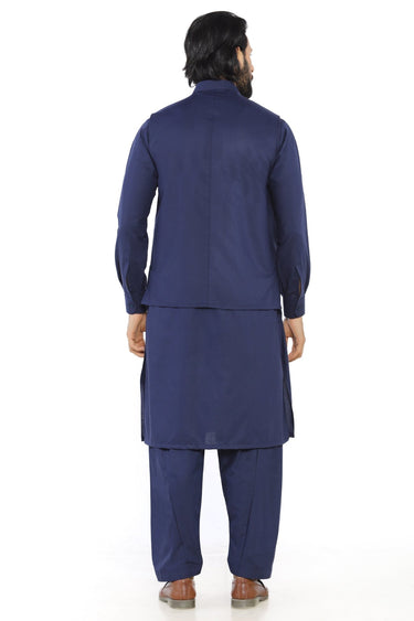 Navy Blue Men Wash & Wear Shalwar Kameez - Prime Point Store