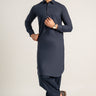 Navy Blue Wash & Wear Shalwar Kameez For Men - Prime Point Store