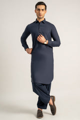 Navy Blue Wash & Wear Shalwar Kameez For Men - Prime Point Store