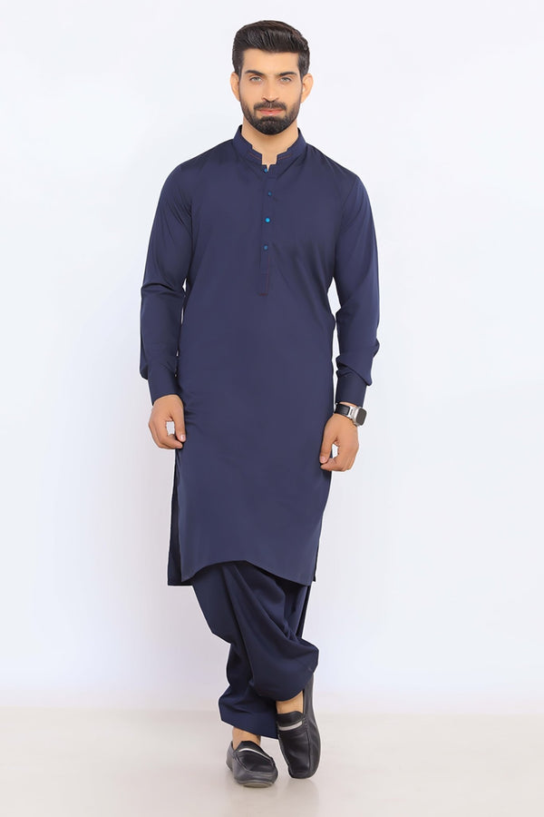 N/Blue Wash & Wear Shalwar Kameez - Prime Point Store