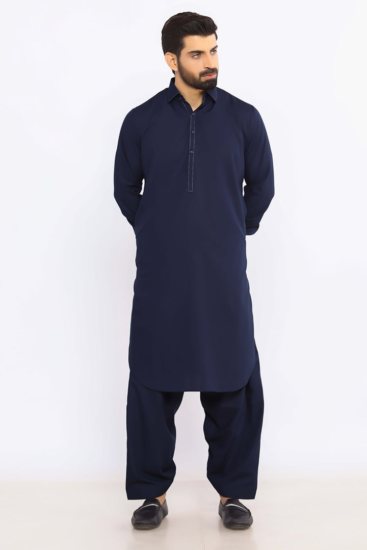 N/Blue Wash & Wear Shalwar Kameez - Prime Point Store