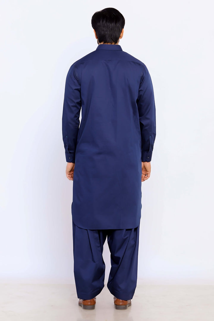 N/Blue Wash & Wear Shalwar Kameez - Prime Point Store