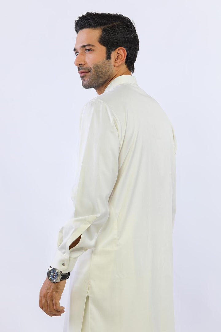 Off White Cotton Mix Shalwar Kameez - Prime Point Store