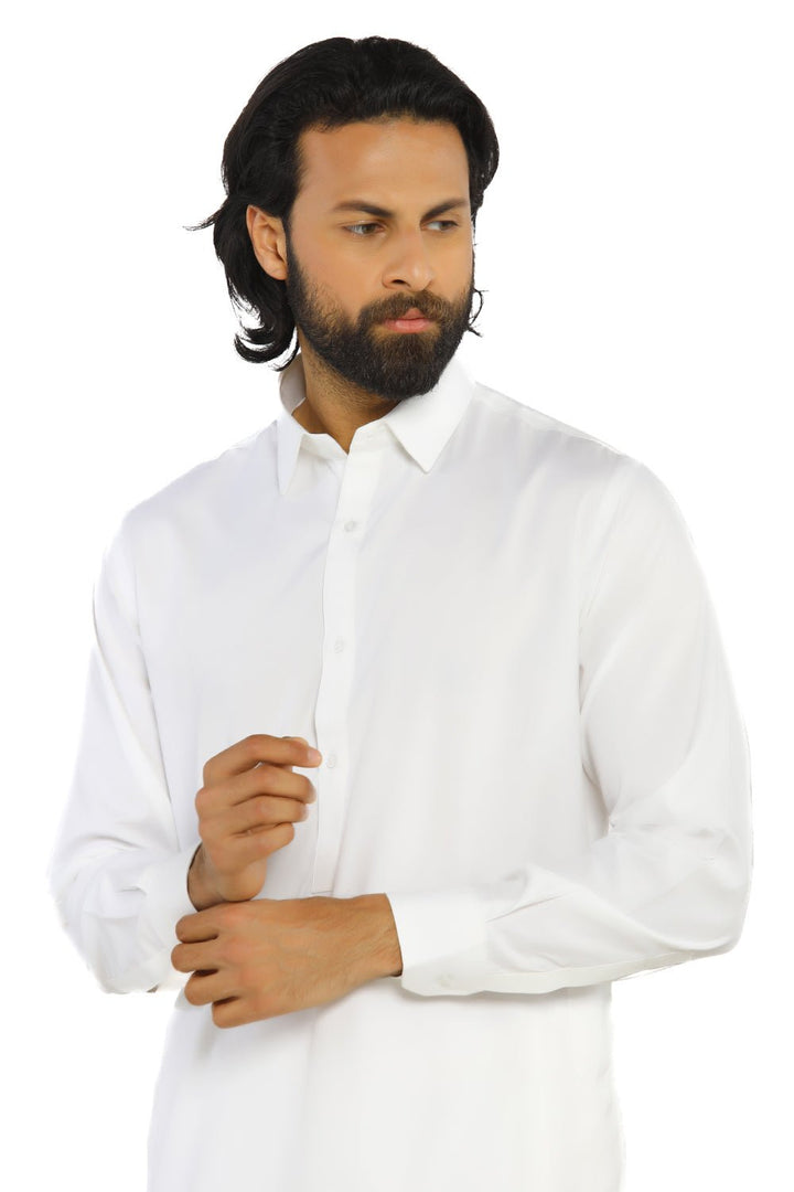 Off White Men Wash & Wear Shalwar Kameez - Prime Point Store