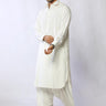 Off White Texture Blended Casual Shalwar Kameez For Men - Prime Point Store