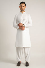 Off White Wash & Wear Shalwar Kameez For Men - Prime Point Store