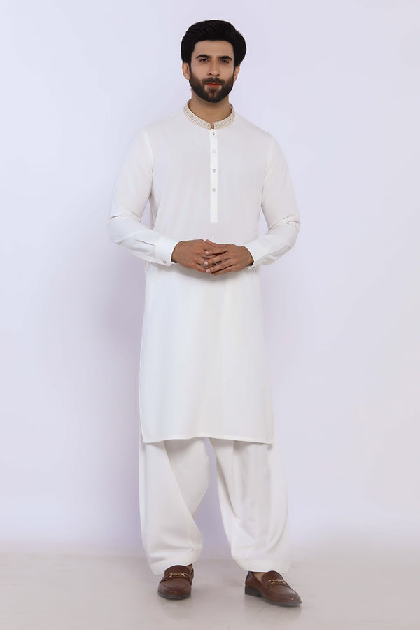 Off White Wash & Wear Shalwar Kameez - Prime Point Store