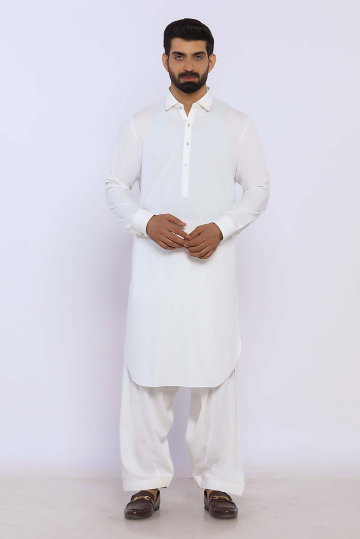 Off White Wash & Wear Shalwar Kameez - Prime Point Store