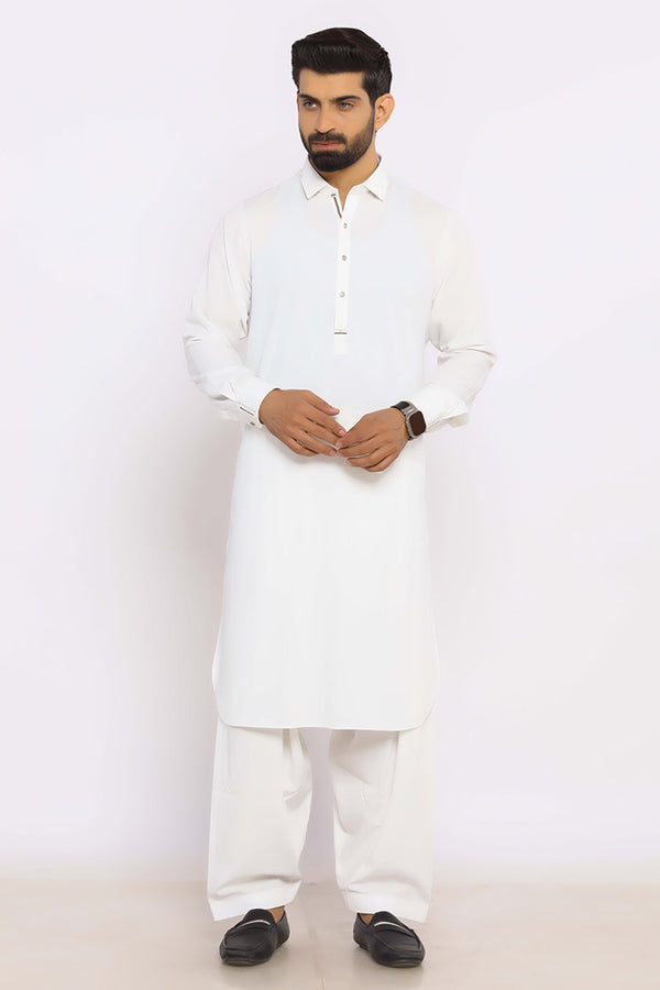 Off White Wash & Wear Shalwar Kameez - Prime Point Store