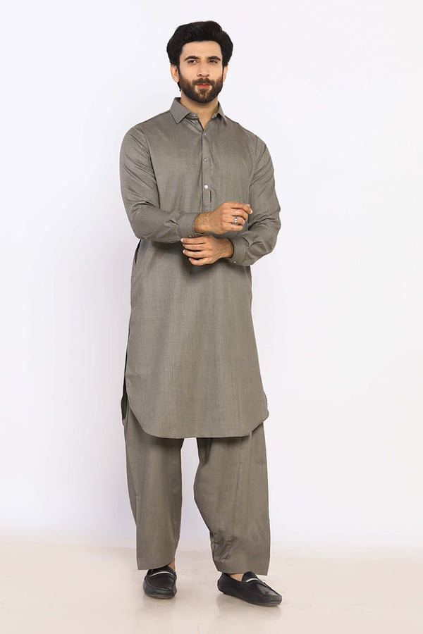 Olive Wash & Wear Shalwar Kameez - Prime Point Store