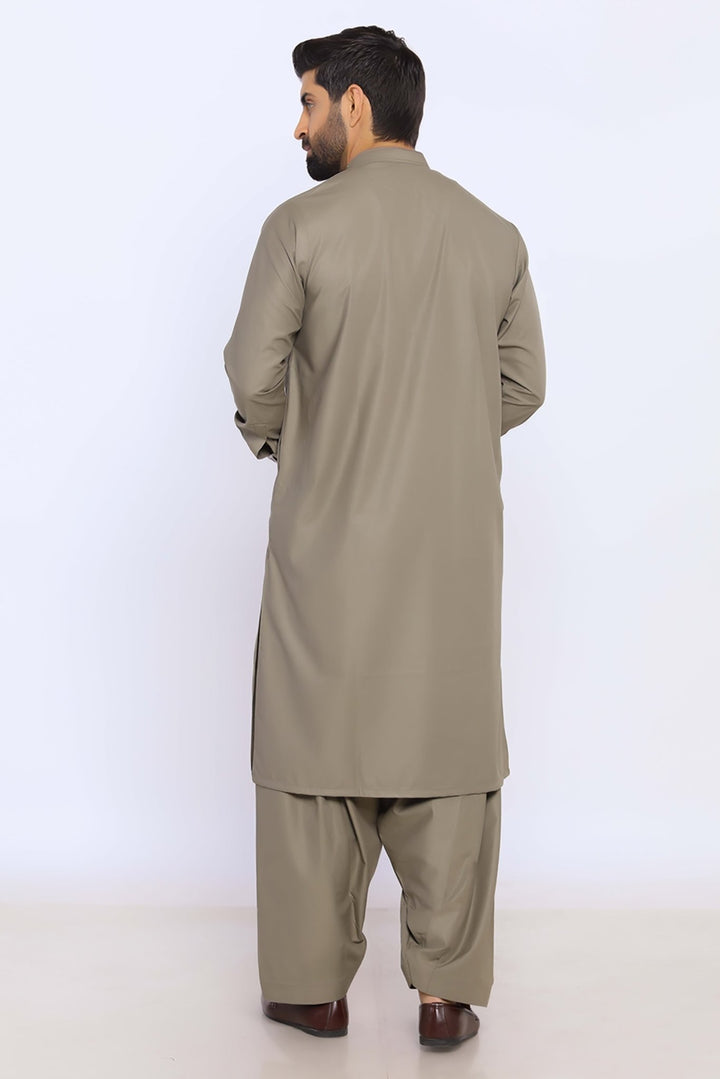 Olive Wash & Wear Shalwar Kameez - Prime Point Store